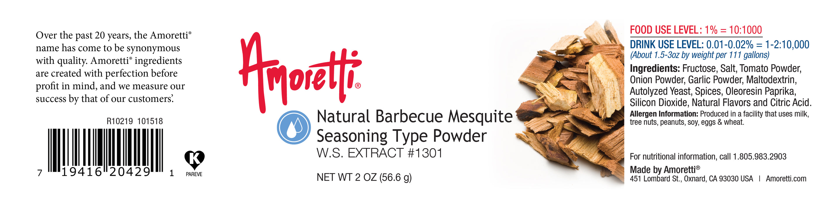 Natural Barbecue Mesquite Type Seasoning Extract Powder Water Soluble