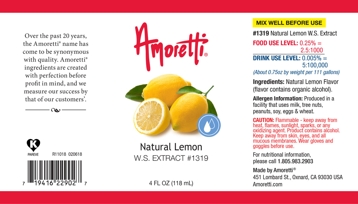 Natural Lemon Extract Water Soluble