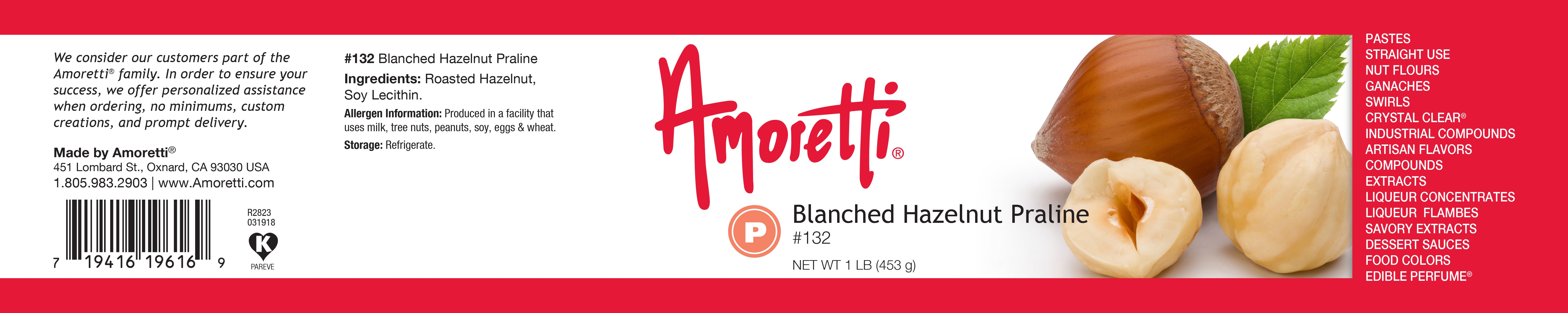Blanched Hazelnut Praline Roasted, Ultra Smooth Blanched Hazelnut Bu