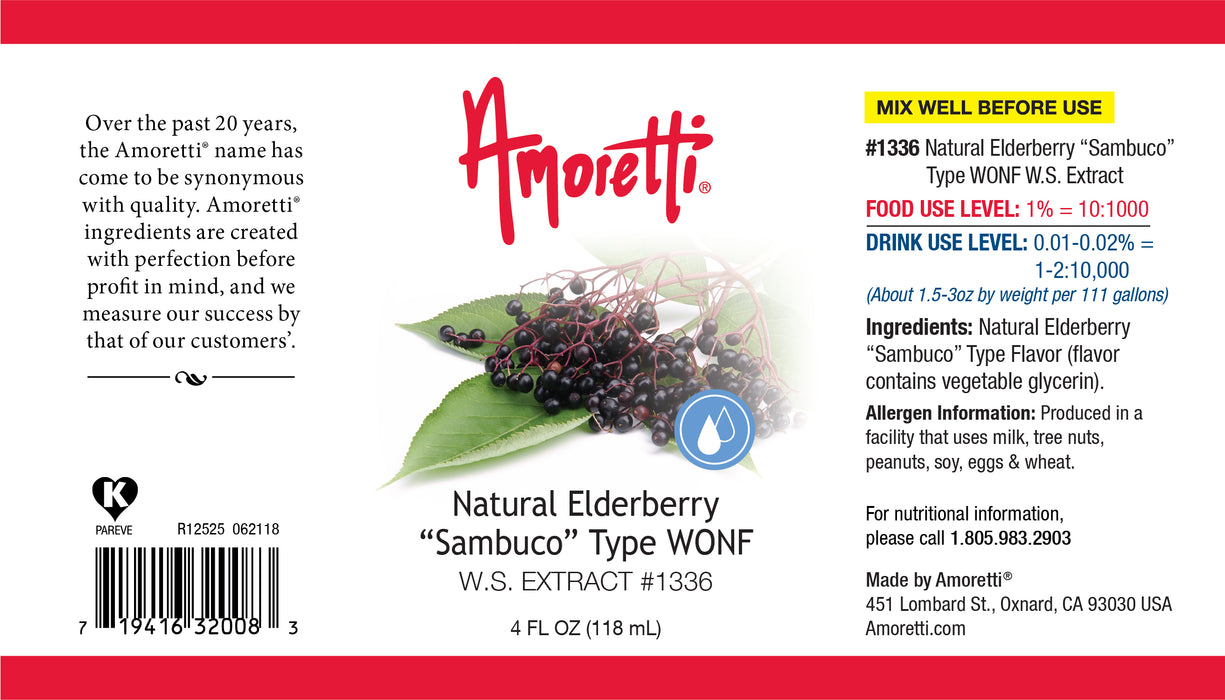 Natural Elderberry "Sambuco" Type Extract Water Soluble