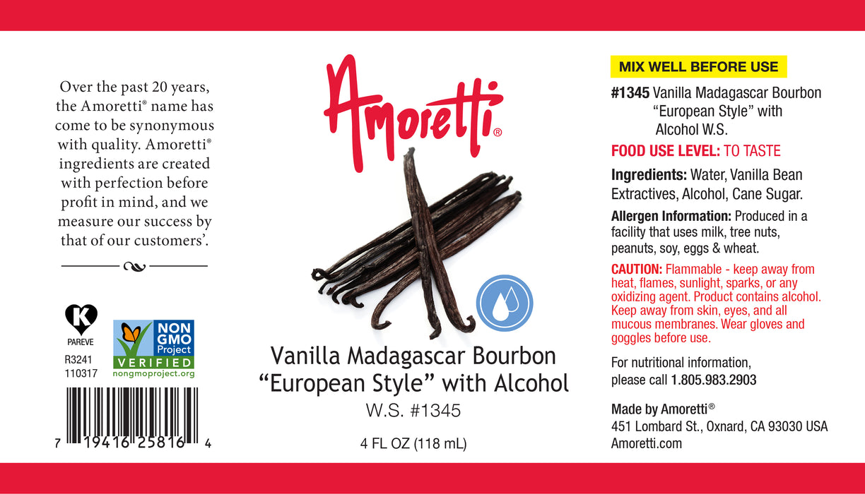 Vanilla Madagascar Bourbon European Style Water Soluble (with alcohol)