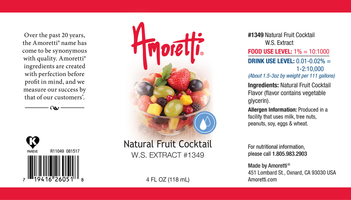 Natural Fruit Cocktail Type Extract Water Soluble