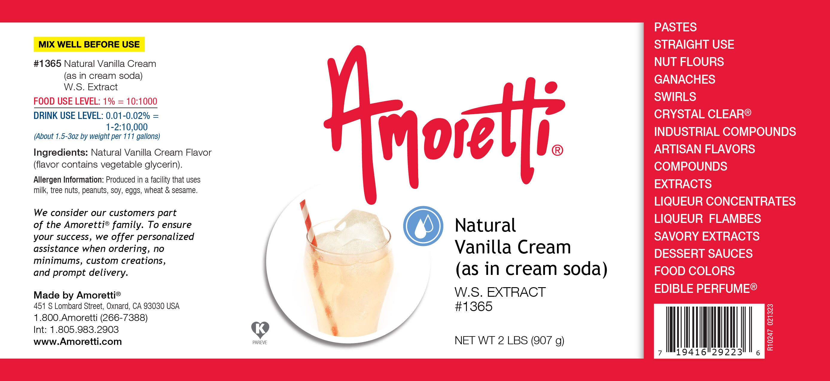 Natural Vanilla Cream Extract Water Soluble (as in Cream Soda
