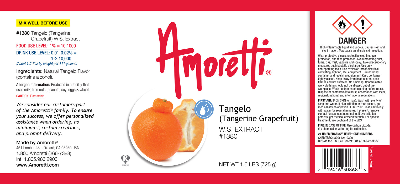 Tangelo (Tangerine Grapefruit) Extract Water Soluble