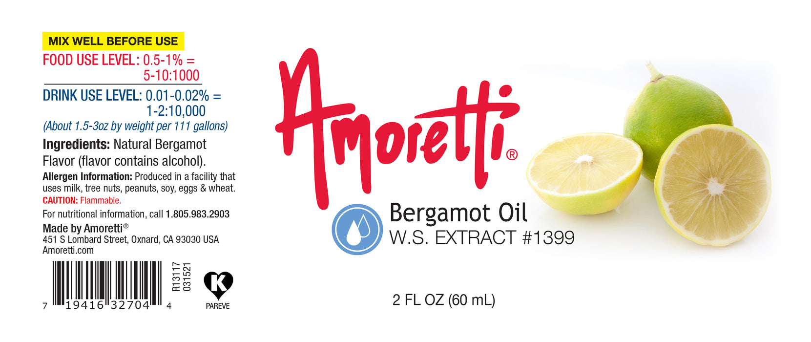 Bergamot Oil Extract Water Soluble