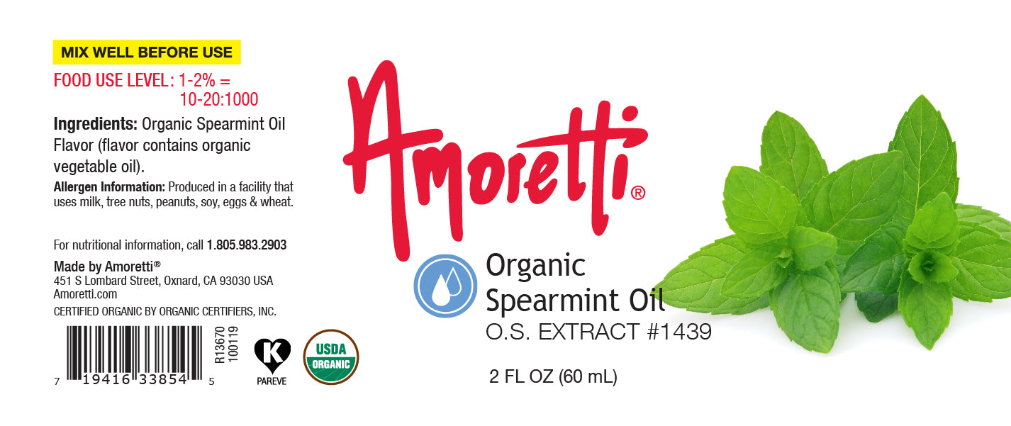 Organic Spearmint Oil Extract Oil Soluble