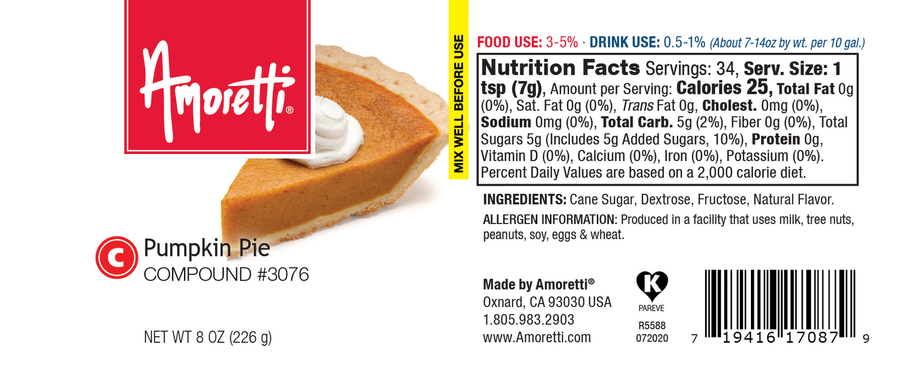Pumpkin Pie Compound — Amoretti