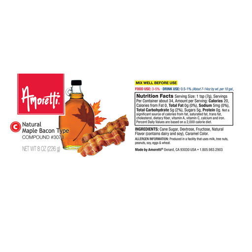 Amoretti Natural Maple Bacon Type Compound