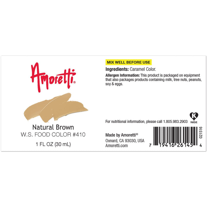 Amoretti Natural Brown Food Color W.S