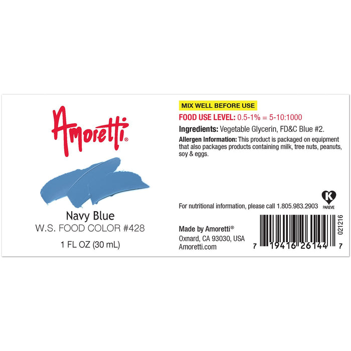 Amoretti Navy Blue Food Color W.S
