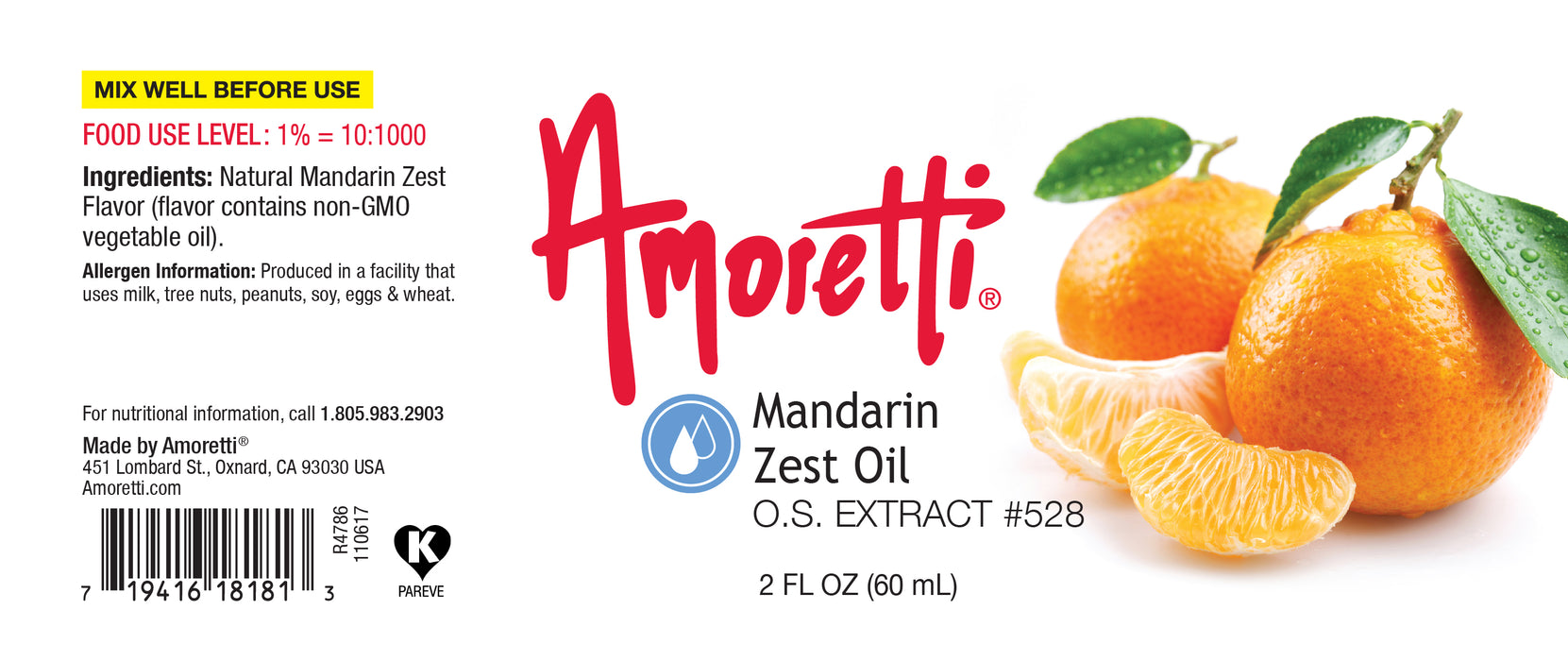 Mandarin Zest Oil Extract Oil Soluble