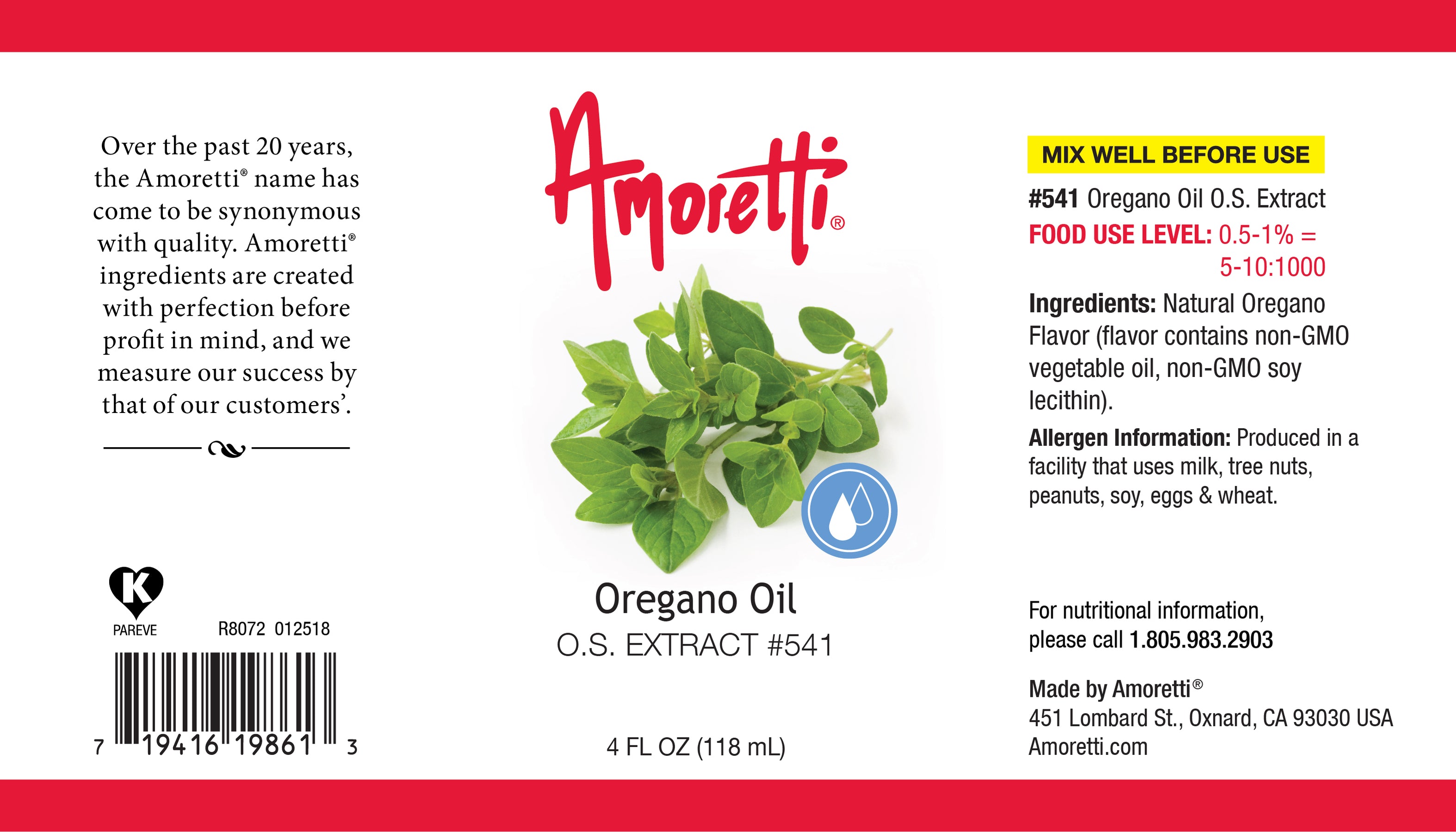 Oregano Oil Extract Oil Soluble — Amoretti