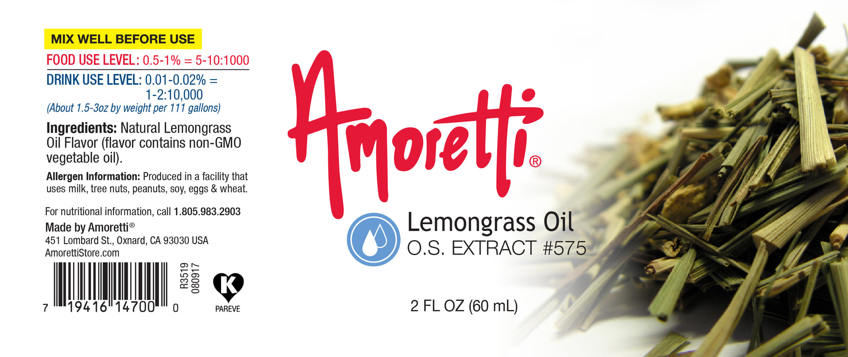 Lemongrass Oil Extract Oil Soluble
