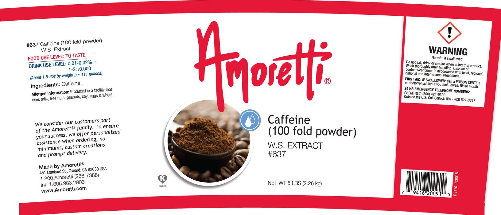Caffeine Extract Powder Water Soluble
