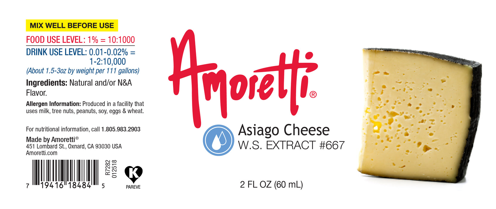 Asiago Cheese Extract Water Soluble