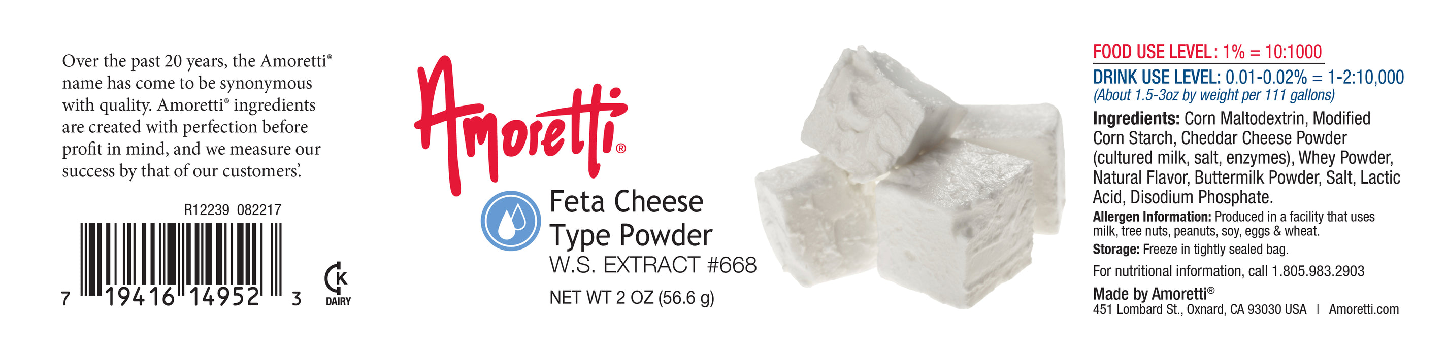 Feta Cheese Type Extract Powder Water Soluble
