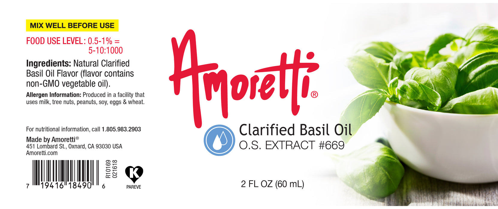 Clarified Basil Oil Extract Oil Soluble
