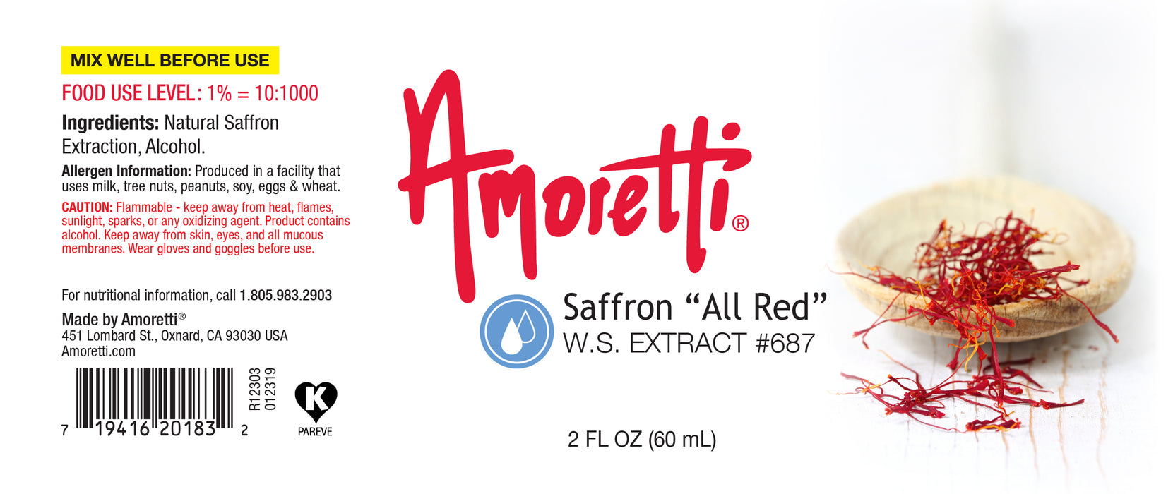 Saffron "All" Red Extract Water Soluble