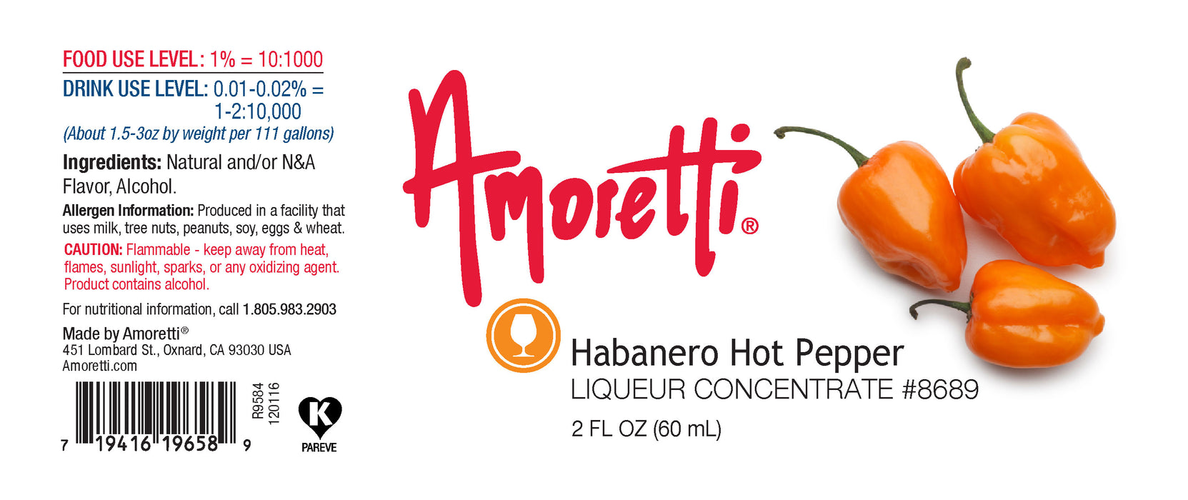 Habanero Hot Pepper Liqueur Concentrate