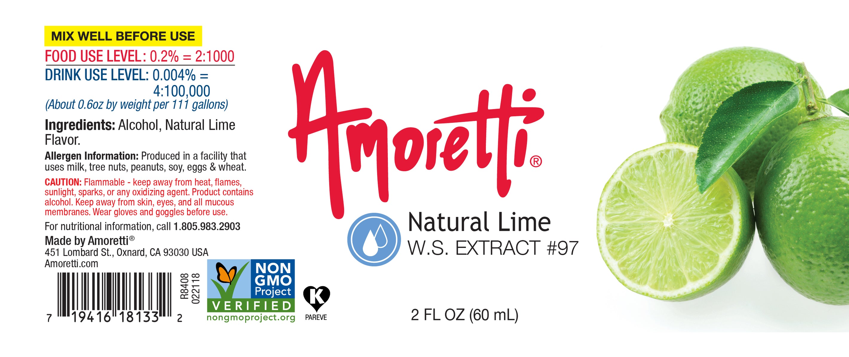 Natural Lime Extract Water Soluble — Amoretti