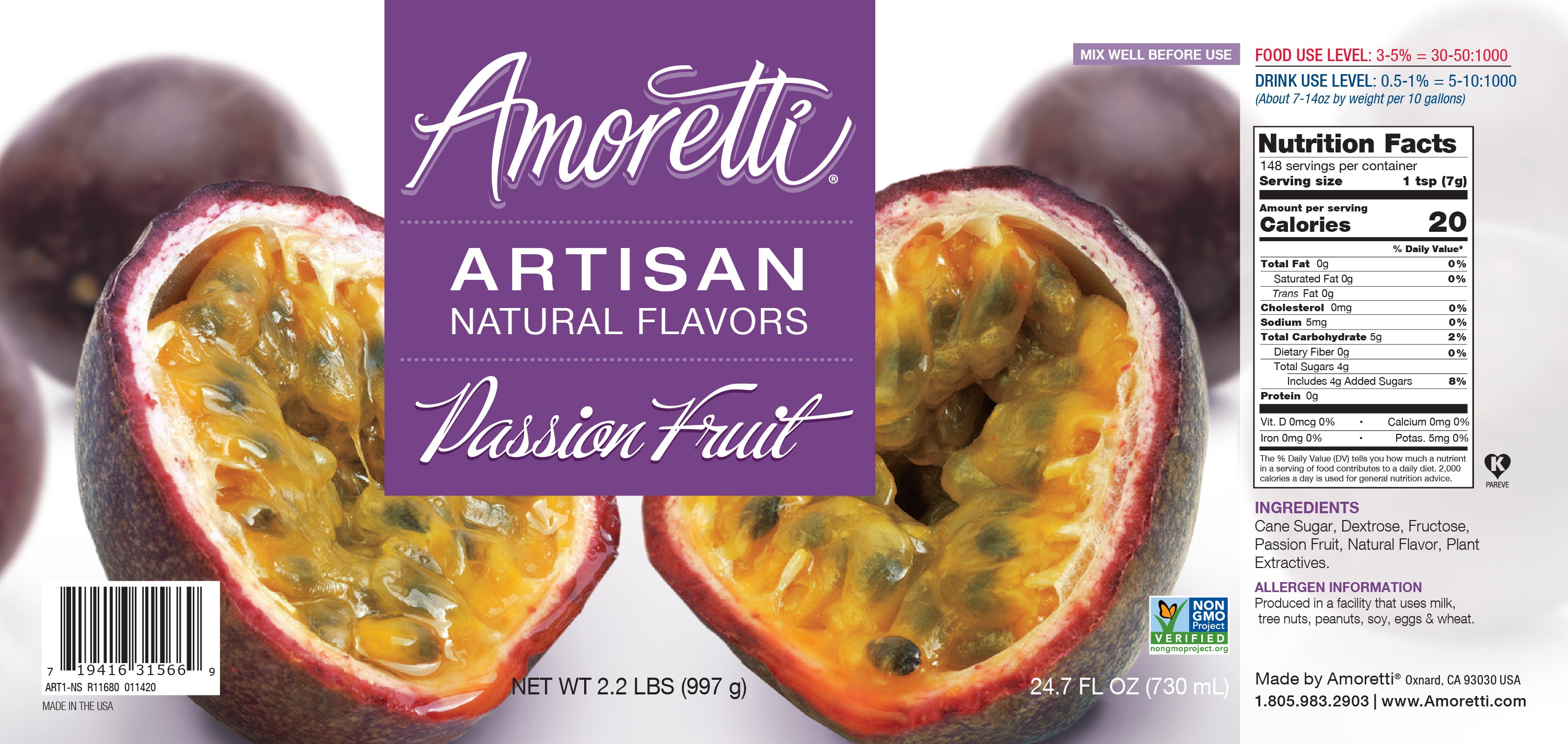 Natural Passion Fruit Artisan Flavor