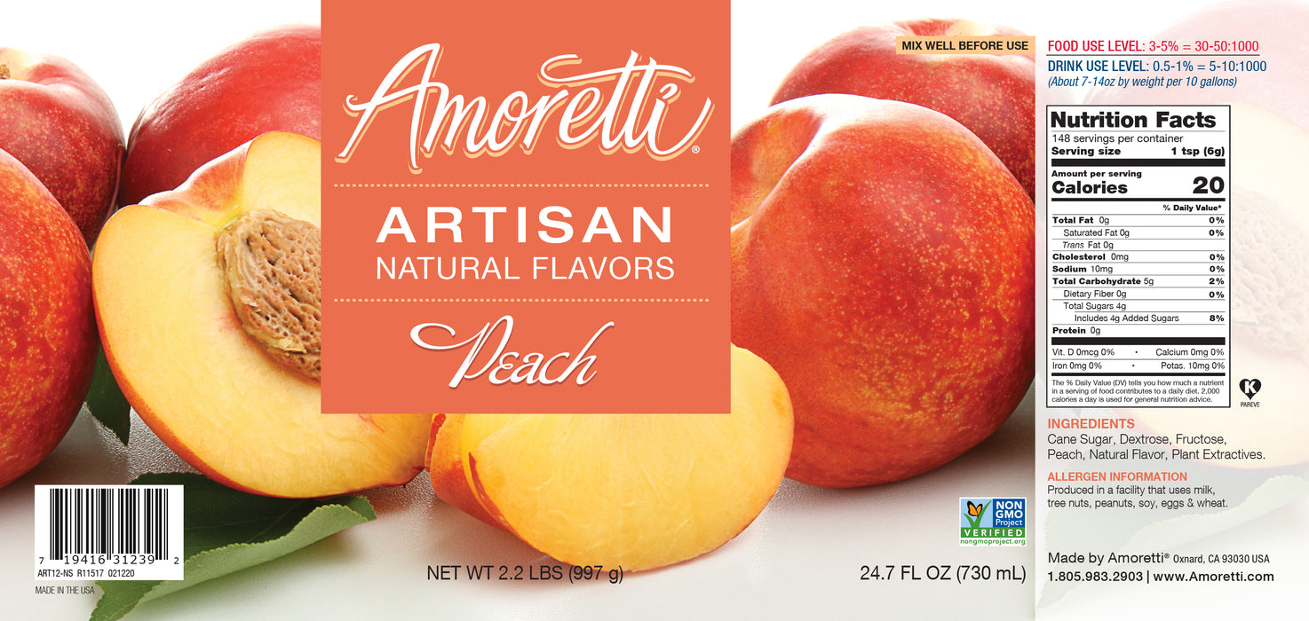 Natural Peach Artisan Flavor Paste