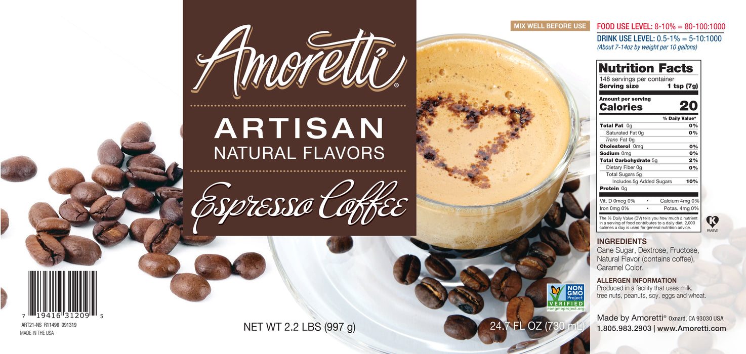 Natural Espresso Coffee Artisan Flavor