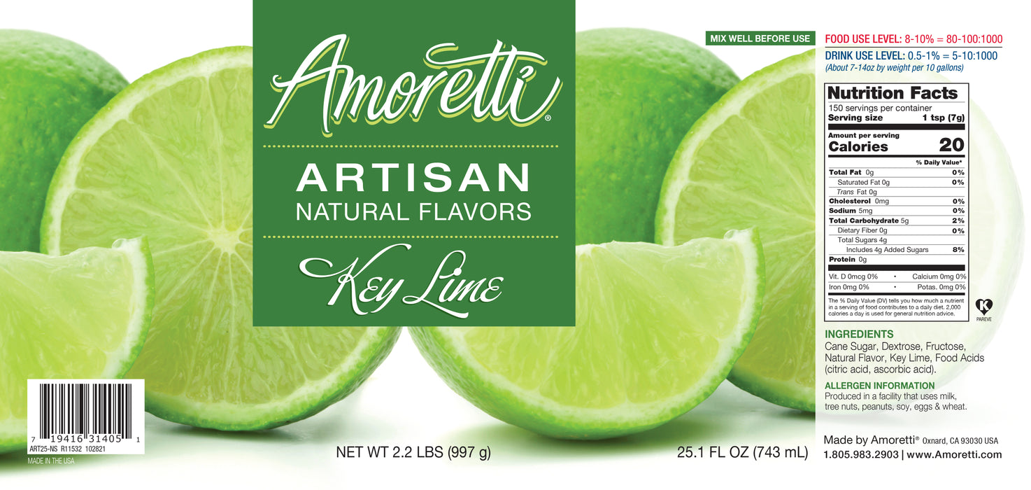 Natural Key Lime Artisan Flavor