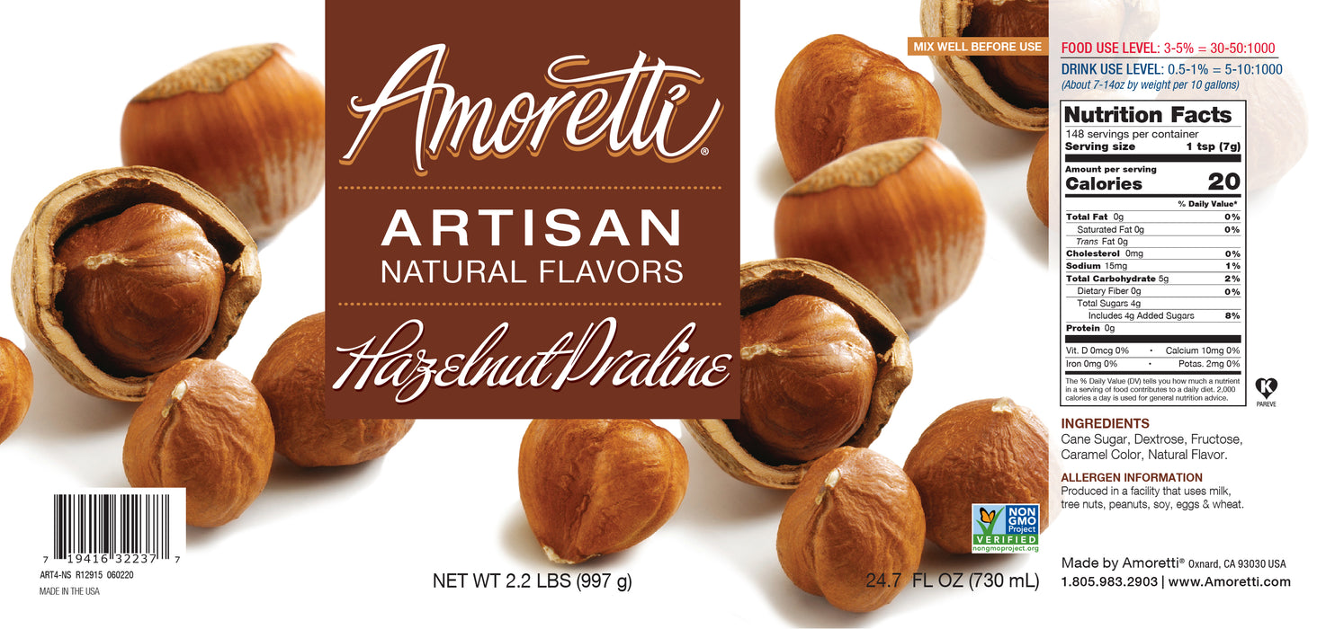Natural Hazelnut Praline Artisan Flavor