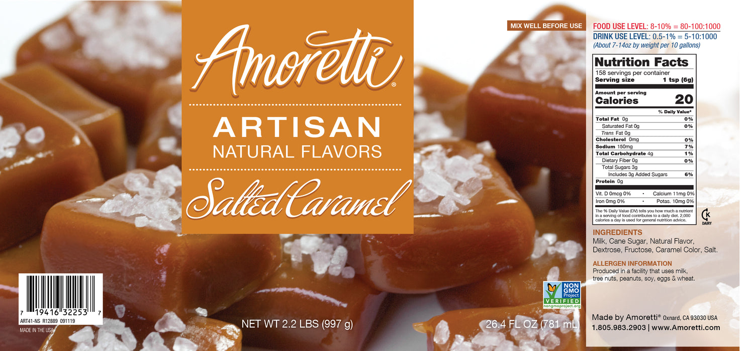 Natural Salted Caramel Artisan Flavor