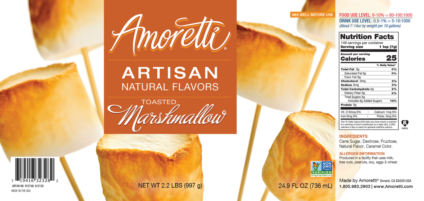 Natural Toasted Marshmallow Artisan Flavor