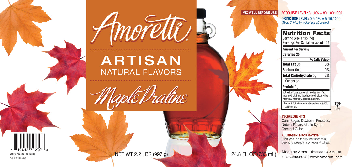Natural Maple Praline Artisan Flavor
