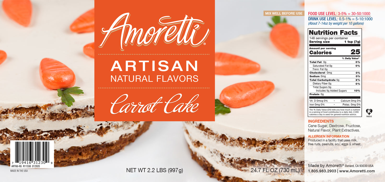 Natural Carrot Cake Artisan Flavor