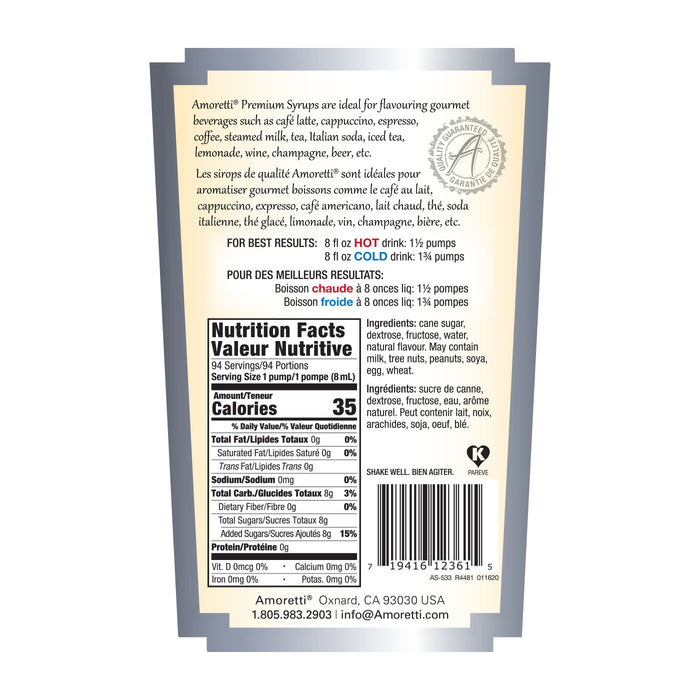 Premium Nutmeg Syrup — Amoretti