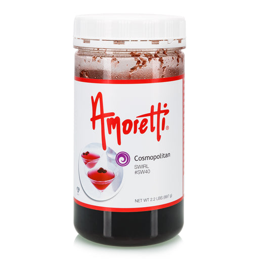 Amoretti’s Cosmopolitan Marbleizing Swirl lends a little kick to your recipes with the refreshing taste of lime and cranberry. 