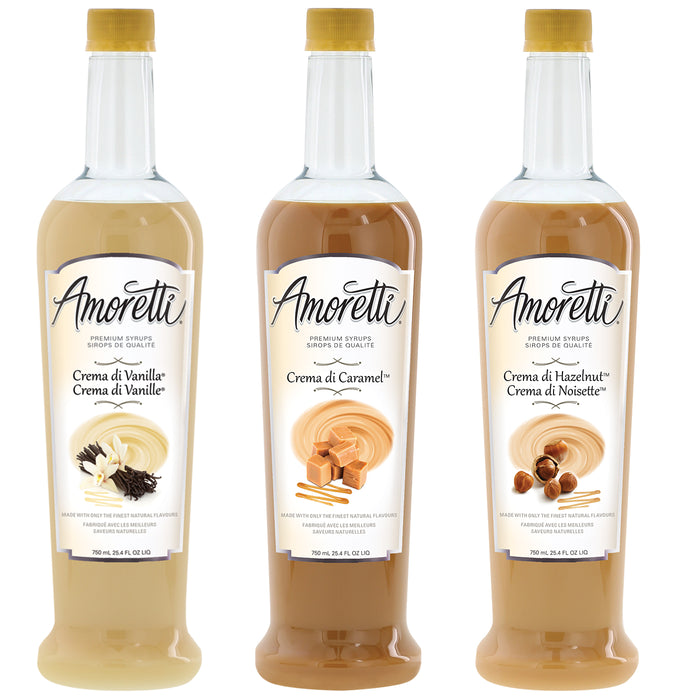 Amoretti Premium Creamy Classic 3 Pack 50mL Syrups