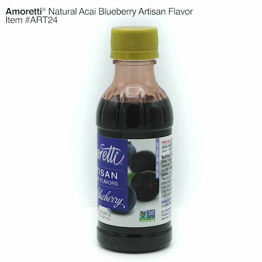 Amoretti’s Natural Acai Blueberry Artisan harnesses the distinct taste of acai.