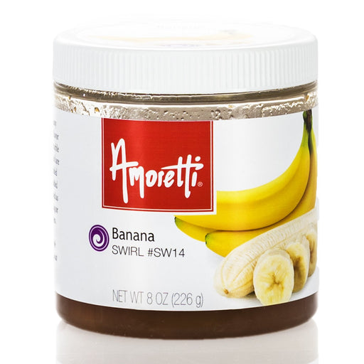 Amoretti’s Banana Marbleizing Swirl brings the familiar taste of perfectly ripe bananas to the table. 
