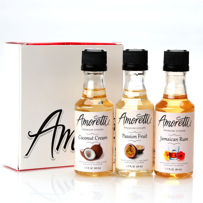 Amoretti Premium Tropical Syrups 3 Pack 50mL Syrups